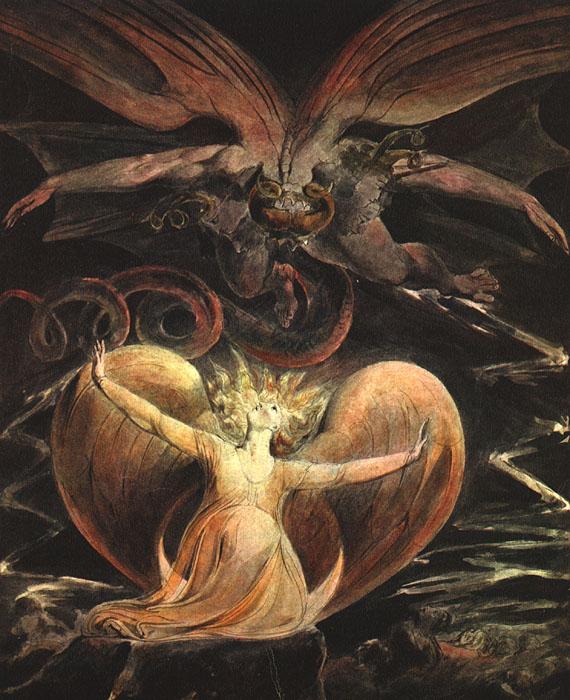 William Blake The Great Red Dragon and the Woman Clothed with the Sun oil painting image
